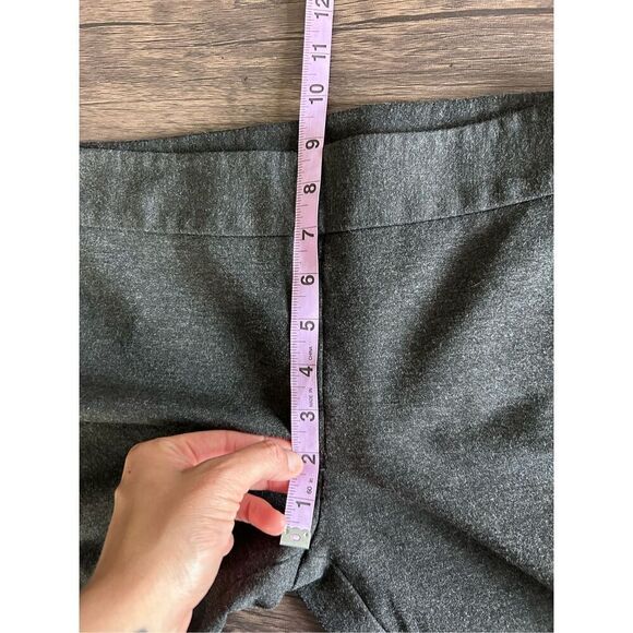 Saks Fifth Avenue Side Zip Nylon Blend Dark Gray Skinny Pants Business Size 4 - Picture 9 of 11